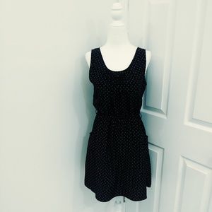 Papaya Black Dress with White Heart Polka Dots